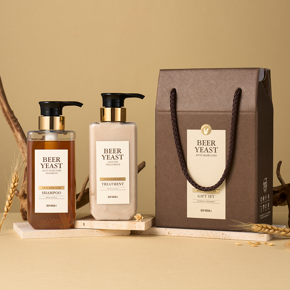 [제이숲] 맥주효모 샴푸 500ml & 트리트먼트 500ml 선물세트